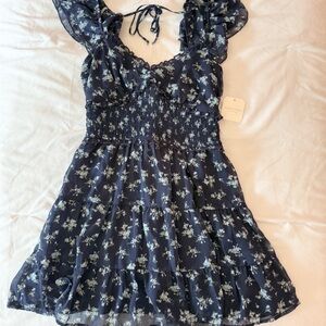Altar’d State Sienna Navy Floral Mini Dress Size Medium